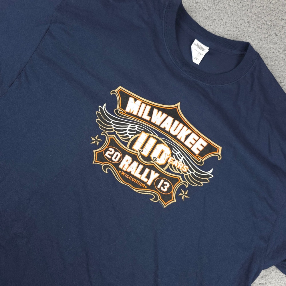 Milwaukee‎ 110 Years Rally 2013 Wisconsin Gildan Mens XL T Shirt